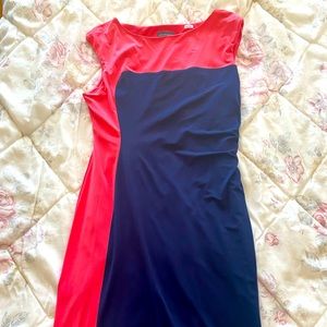 Pink & navy dress